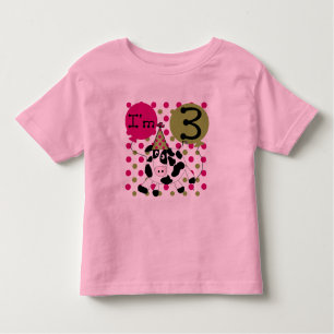 Rosa Kuh 3. Geburtstagsgeschenke Kleinkind T-shirt