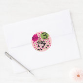 Rosa Kuh 3. Geburtstagsgeschenke Runder Aufkleber (Umschlag)