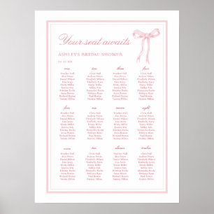 Rosa Kuh bindet die Tabelle der Knoten 12 an. Poster