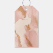 Rosa Kuh Blütenfarbe Geschenkanhänger (Rückseite)