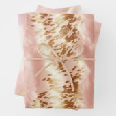Rosa Kuh Blütenfarbe Geschenkpapier Set (Beispiel)