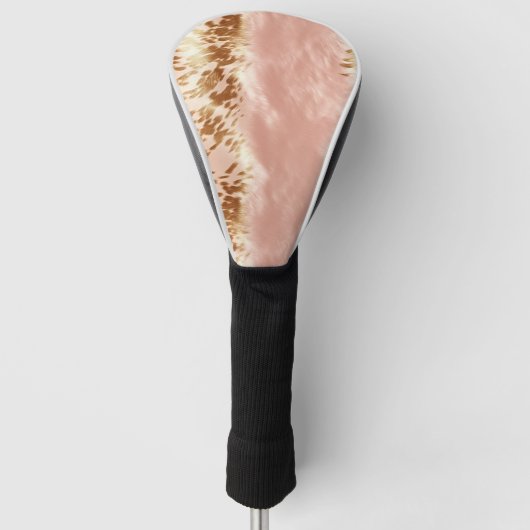 Rosa Kuh Blütenfarbe Golf Headcover (Vorderseite)