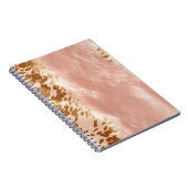 Rosa Kuh Blütenfarbe Notizblock (Rechte Seite)