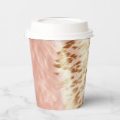 Rosa Kuh Blütenfarbe Pappbecher (Links)