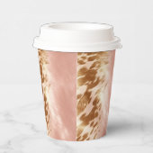 Rosa Kuh Blütenfarbe Pappbecher (Rechts)