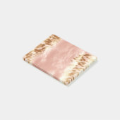 Rosa Kuh Blütenfarbe Post-it Klebezettel (angewinkelt)