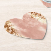 Rosa Kuh Blütenfarbe Untersetzer (angewinkelt)