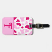 Rosa Kuh-Druck, Farbblockkid Gepäckanhänger (Vorderseite horizontal)
