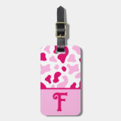 Rosa Kuh-Druck, Farbblockkid Gepäckanhänger (Vorderseite vertikal)