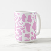 Rosa Kuh drucken Kaffeetasse (VorderseiteRechts)