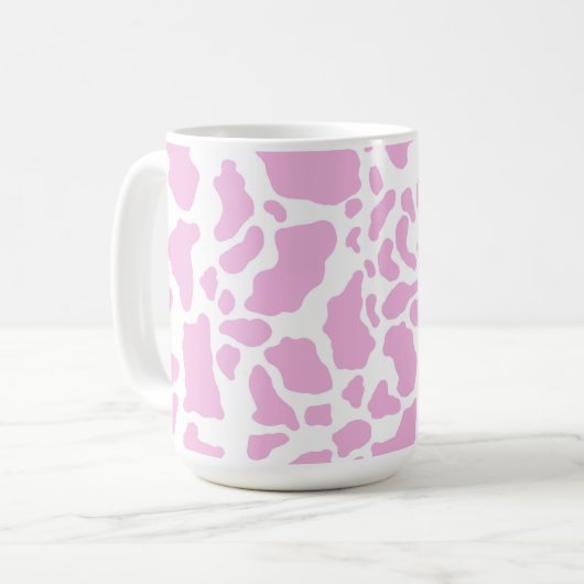 Rosa Kuh drucken Kaffeetasse (Vorderseite Links)