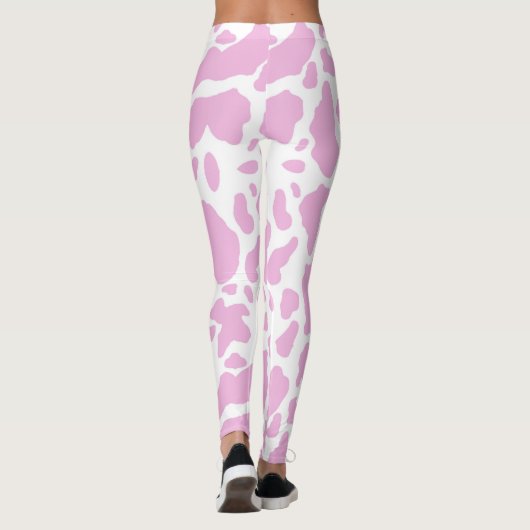 Rosa Kuh drucken Leggings (Rückseite)