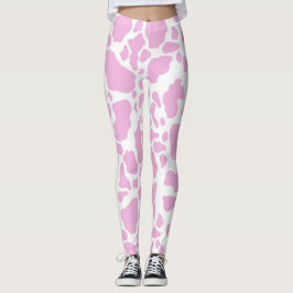 Rosa Kuh drucken Leggings