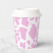 Rosa Kuh drucken Pappbecher (Rückseite)