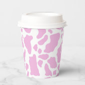 Rosa Kuh drucken Pappbecher (Vorderseite)
