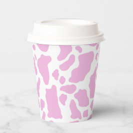 Rosa Kuh drucken Pappbecher