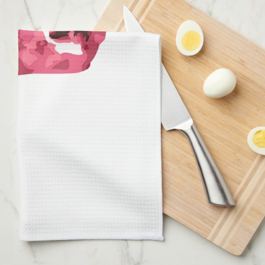 Rosa Kuh Handtuch (Viertel Falte)