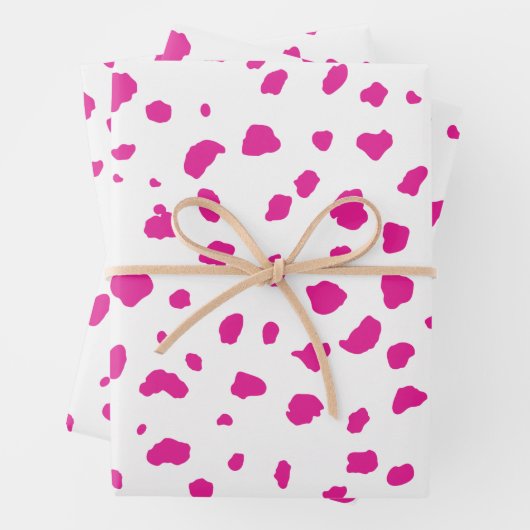 Rosa Kuh-Paste Geschenkpapier Set (Beispiel)