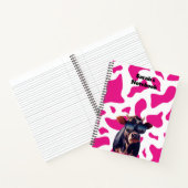 Rosa Kuh Print Custom Notebook Notizblock (Innenseite)
