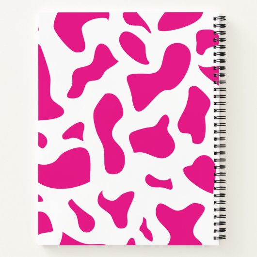 Rosa Kuh Print Custom Notebook Notizblock (Rückseite)