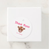 Rosa Kuh Thema Geburtstagsparty Geschenkanhänger (Beispiel)