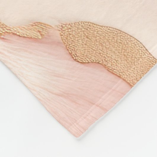 Rosa Kuh Tier Fleecedecke (Ecke)