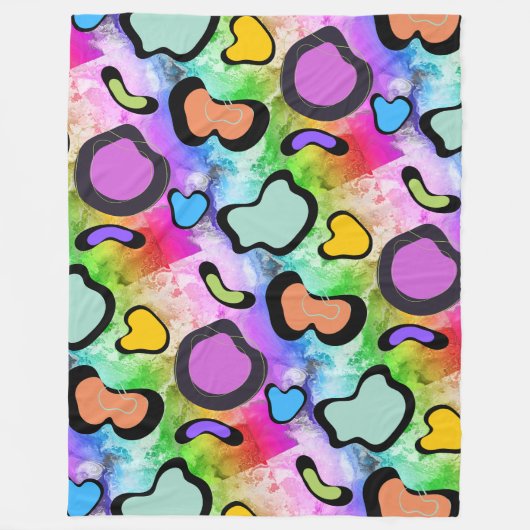 rosa Kuhdruck Fleecedecke (Vorderseite)