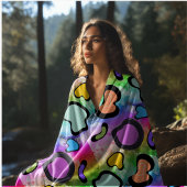 rosa Kuhdruck Fleecedecke