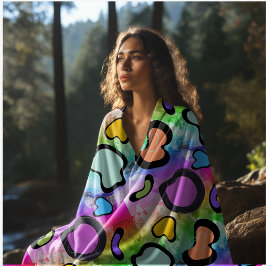 rosa Kuhdruck Fleecedecke