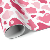 Rosa Kuhdruck Geschenkpapier (Rolleneckpunkt)