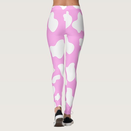 Rosa Kuhdruck Leggings (Rückseite)