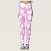Rosa Kuhdruck Leggings (Vorderseite)