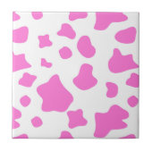 Rosa Kuhflecken, Tierpelzabdruck, Vieh Fliese (Vorderseite)