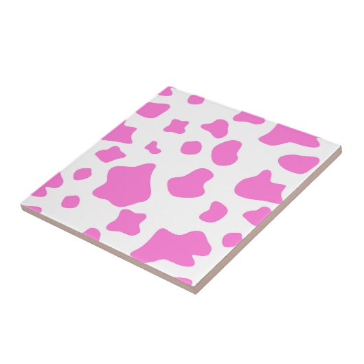 Rosa Kuhflecken, Tierpelzabdruck, Vieh Fliese (Seite)