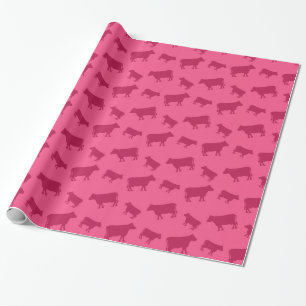 Rosa Kuhmuster Geschenkpapier