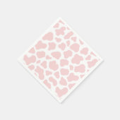 rosa Kuhmuster Serviette (Ecke)