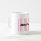 Rosa kühne gesunde Lebensgewohnheiten Tasse (Vorderseite Links)