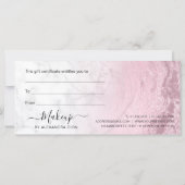 Rosa Küken Rose Gold Glitzer Marmor Makeup Künstle (Rückseite)