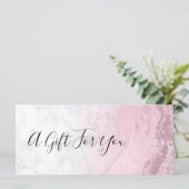 Rosa Küken Rose Gold Glitzer Marmor Makeup Künstle (Stehend Vorderseite)