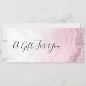 Rosa Küken Rose Gold Glitzer Marmor Makeup Künstle (Vorderseite)