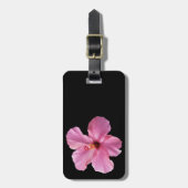 Rosa kundengebundene Schablone Hibiskus-Hawaiis Gepäckanhänger (Vorderseite vertikal)