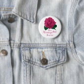 Rosa kundenspezifischer Textknopf der Blume Button (Beispiel)