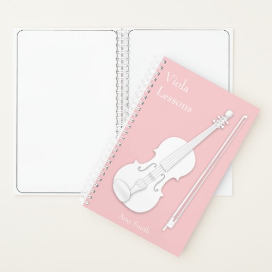 Rosa-Kundschaft des Studenten für Viola oder Viola Notizblock (Innen)