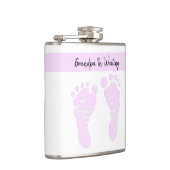 Rosa Kunst-Baby-Abdruck-Großvater, zum Flachmann (Rechts)