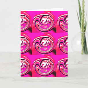 Rosa Kunst Feiertagskarte