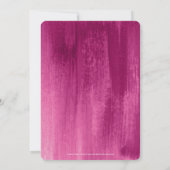 Rosa-Kunst Hochzeit neu geplant Einladung (Rückseite)