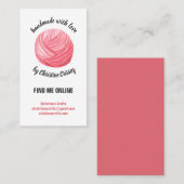 Rosa Kunsthandwerk| Handgearbeitete Garne Visitenkarte (Vorne/Hinten)