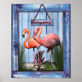 Rosa künstlerische Blume auf der Blutholzstruktur Poster