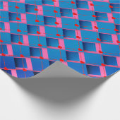 Rosa Künstlerische Herzen Geschenkpapier (Ecke)