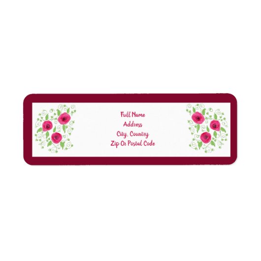 Rosa künstlerische Rose mit Bordeaux (Vorne)